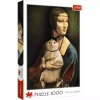 Puzzle 1000 elementów. Dama z kotem - zdjęcie