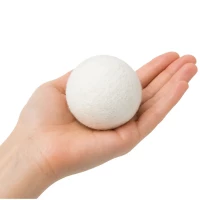 Naturalne Wełniane Kule Do Suszarki Bębnowej Hipoalergiczne Białe 7cm 6szt., zdjęcie 3