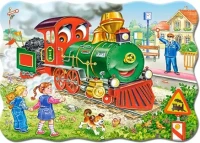 Puzzle 30 elementów. Zielona lokomotywa, zdjęcie 2