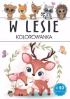 W lesie. Kolorowanka - zdjęcie