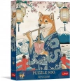 Puzzle 500 Pets as Art: Makaronowa medytacja Shiby - zdjęcie