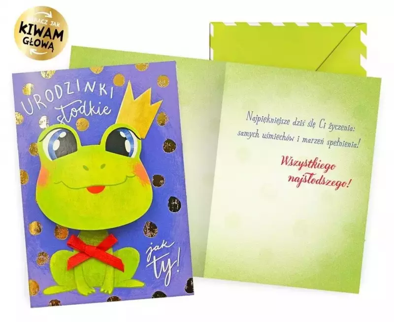 Karnet B6 Urodziny żabka Karnet B6 Urodziny żabka