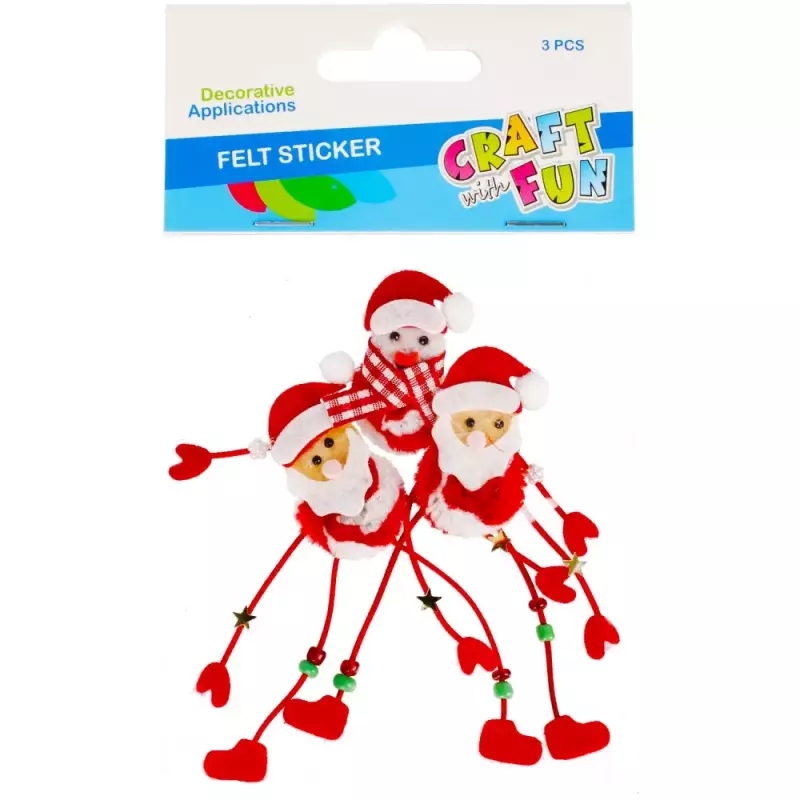 Ozdoba Dekoracyjna Filcowa Samoprzylepna Boże Narodzenie Mikołaj Craft with Fun 480864