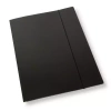 Teczka A4 z gumką lakier czarna 350gsm - zdjęcie