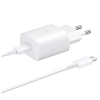 Ładowarka sieciowa Samsung 25W EP-TA800EWE USB-C z kablem Samsung EP-DA705BWE USB-C / USB-C opakowanie zastępcze - biała - zdjęcie