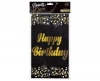 Obrus Fol 137x183cm Happy Birthday czarny Go Pbh - zdjęcie