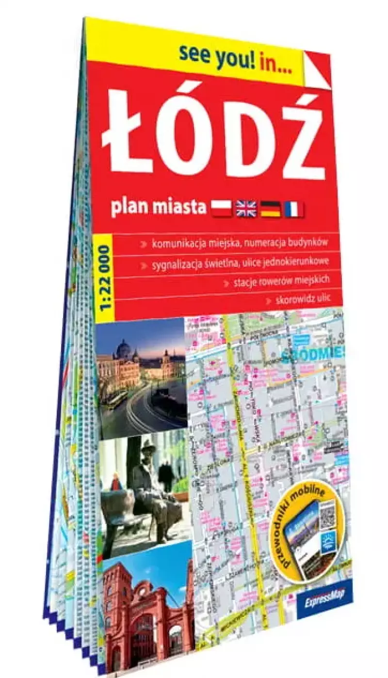 Łódź. Plan miasta papierowy, 1:22 000 Łódź. Plan miasta papierowy, 1:22 000