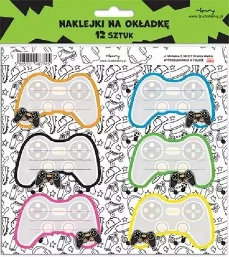 Naklejki na zeszyty - Pad 12szt Naklejki na zeszyty - Pad 12szt