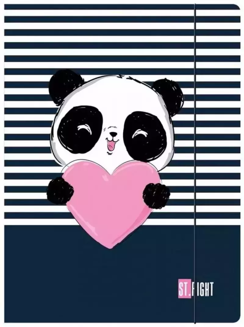 Teczka z gumką A4 STRIGHT Love Panda Teczka z gumką A4 STRIGHT Love Panda