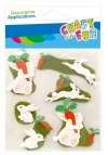Ozdoba Dekoracyjna Filcowa Samoprzylepna Zajączek 6szt Wielkanoc Craft with Fun 531847 - zdjęcie