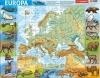 Puzzle ramkowe 72 elementy. Mapa fizyczna Europy - zdjęcie