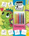 Rysowanie krok po kroku z kredkami. Dinozaury - zdjęcie