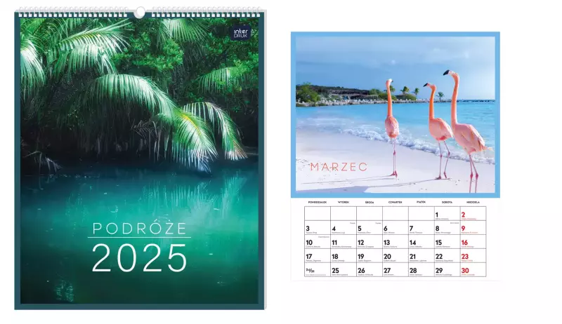 Kalendarz ścienny planszowy 2025 33.5x40 cm, widoki Kalendarz ścienny planszowy 2025 33.5x40 cm, widoki