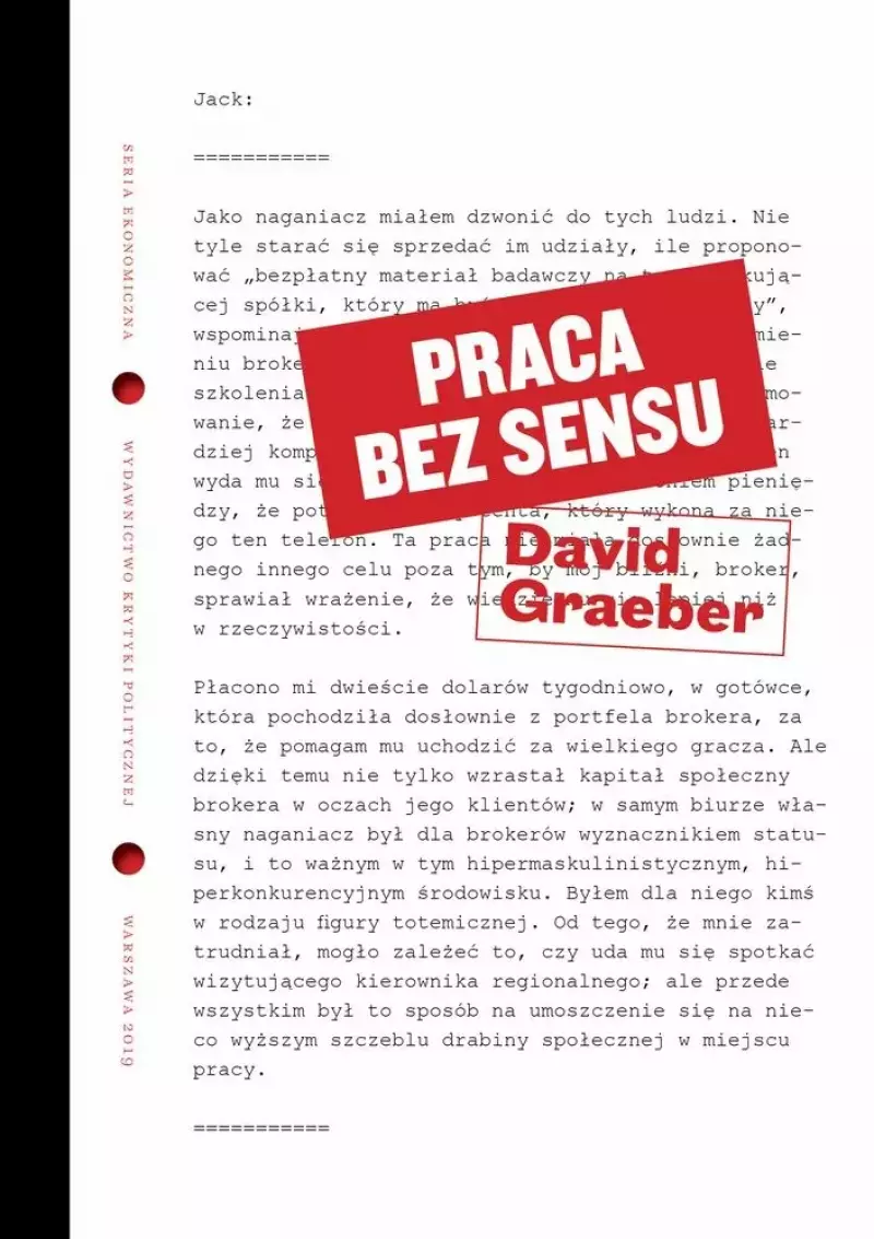 Praca bez sensu. Teoria Praca bez sensu. Teoria