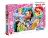 Puzzle 60 elementów. Supercolor. Księżniczki Disneya - zdjęcie