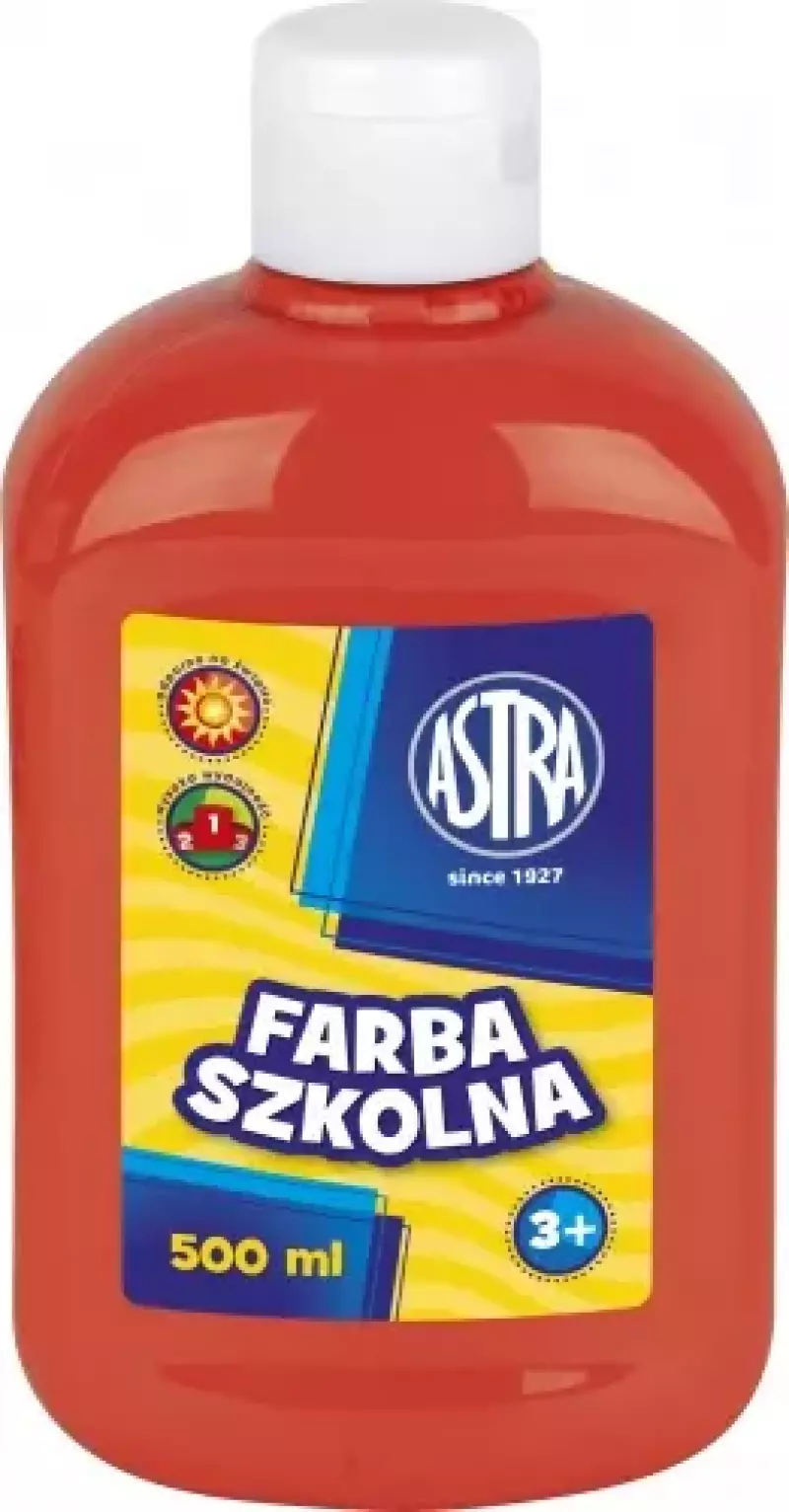 Farba szkolna 500 ml, ciemnoczerwona
