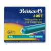 Naboje atramentowe Pelikan 4001, turkusowe, 6 sztuk - zdjęcie