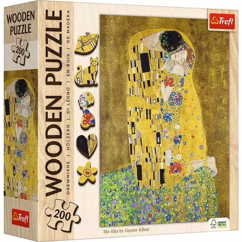 Puzzle 200 Puzzle Drewniane Pocałunek Gustav Klimt 20247