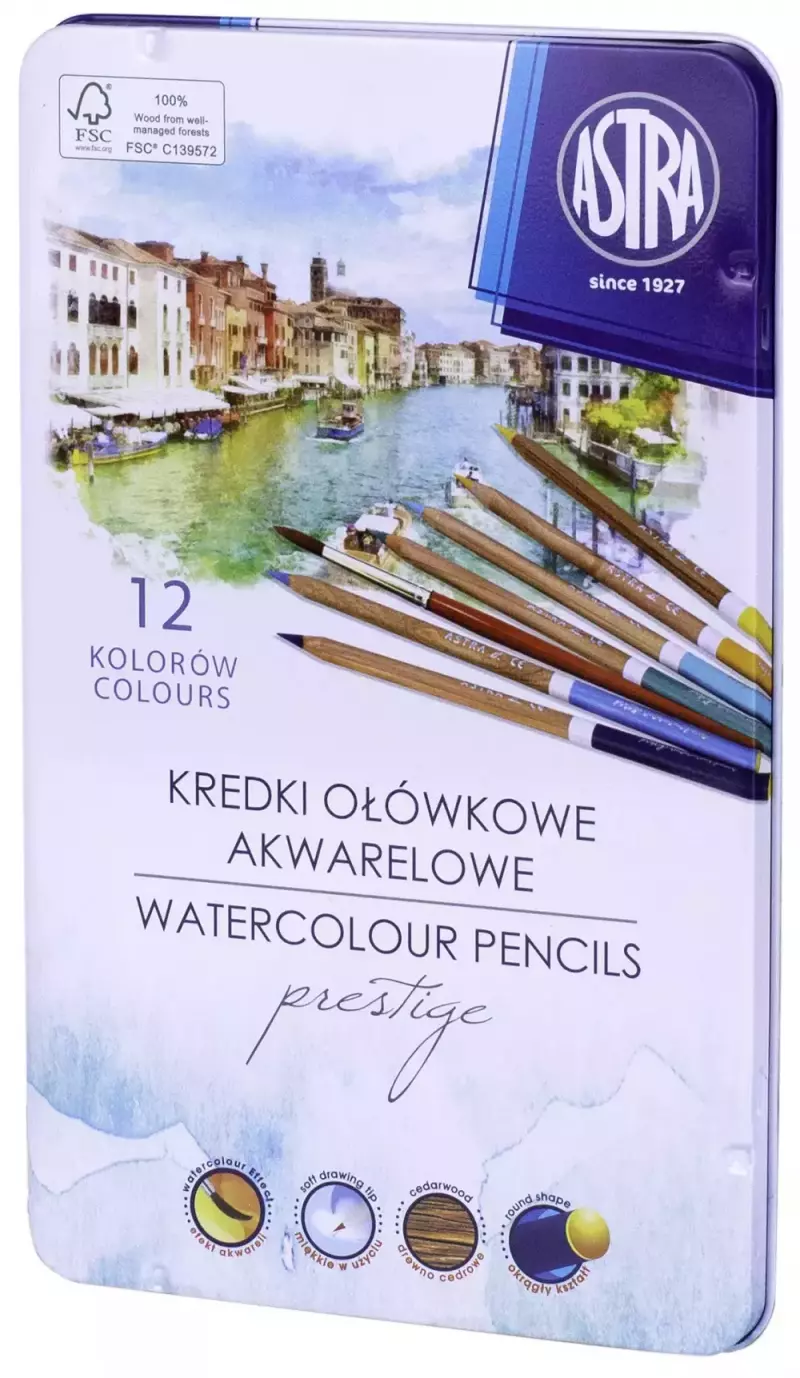Kredki akwarelowe Prestige, 12 kolorów Kredki akwarelowe Prestige, 12 kolorów