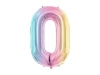 Balon foliowy 0 pastelowy tęczowy 86cm - zdjęcie