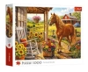 Puzzle 1000 Koń na farmie TREFL - zdjęcie