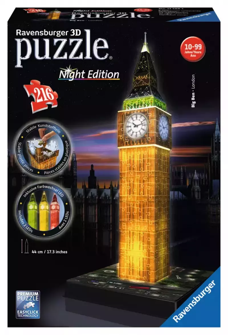 Puzzle 3D 216 elementów. Big Ben nocą Puzzle 3D 216 elementów. Big Ben nocą