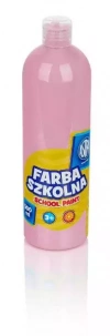 Farba szkolna 500 ml, różowa jasna - zdjęcie