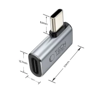 Tech-Protect Ultraboost AA01 Angle Adapter Type-C Grey, zdjęcie 2