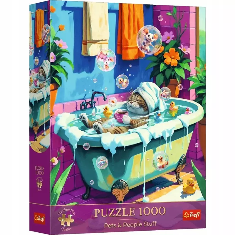 Trefl Puzzle Premium Plus Quality 1000 el. Miau, Relaks, Powtórz