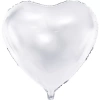 Balon foliowy serce biały 45cm - zdjęcie