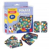 Puzzle 12 elementów. Połącz połówki. Kosmos, zdjęcie 2