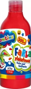 Farba plakatowa w butelce 500 ml czerwona bambino - zdjęcie