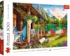 Puzzle 500 elementów. Domek w górach - zdjęcie