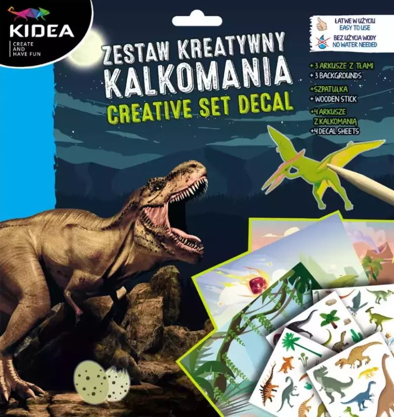 Kalkomania. Dinozaury Kalkomania. Dinozaury