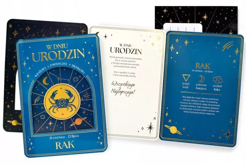 Karnet DK-1444 Urodziny (znaki zodiaku, Rak), Passion