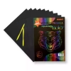 Wydrapywanka hologramowa A4 (10 arkuszy) tęczowa + 2 rylce SP-08 - zdjęcie