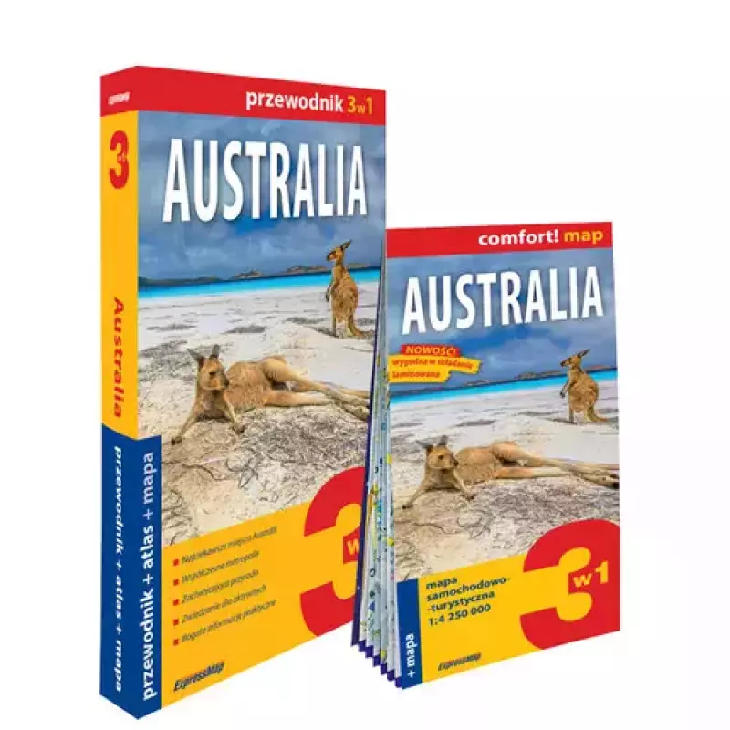 Australia 3w1 przewodnik + atlas + mapa Australia 3w1 przewodnik + atlas + mapa
