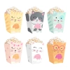 Pudełko na popcorn Kotki 8,5x15cm 6szt. zestaw - zdjęcie