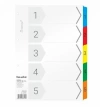 Przekładki kartonowe A4 laminowane 5-numeryczne - zdjęcie