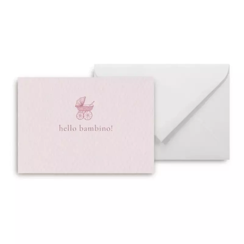 Mini kartka hello bambino pink Mini kartka hello bambino pink