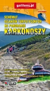 Schemat Szlaków Turystycznych na Panoramie Karkonoszy - zdjęcie