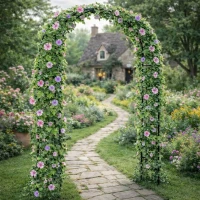 Pergola Ogrodowa Metalowa Na Rośliny Podpora Do Pnączy Łuk 240x140 cm, zdjęcie 6