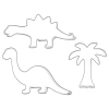 Wykrawacze do ciastek stalowe dinozaur 3 szt. - zdjęcie