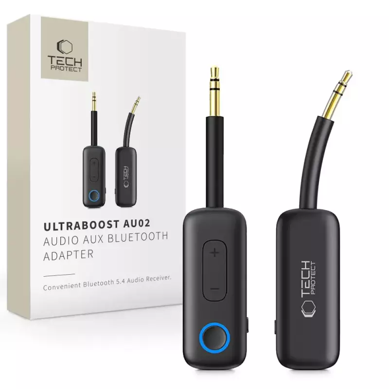 Tech-Protect Ultraboost AU02 Audio Adapter Aux Bluetooth 5.4 Black Tech-Protect Ultraboost AU02 Audio Adapter Aux Bluetooth 5.4 Black