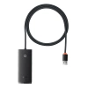 Baseus Lite Series HUB adapter USB-A do 4xUSB-A 3.0 5Gb/s czarny (WKQX030101) - zdjęcie