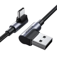 Kabel UGREEN US176 USB-A-USB-C 1m kątowy (czarny), zdjęcie 2