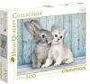 Puzzle 500 elementów. High Quality Collection. Kotek z króliczkiem - zdjęcie