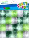 Ozdoba Dekoracyjna Samoprzylepna Kryształki 10x10 Zielone Craft with Fun 501431 - zdjęcie