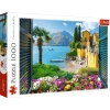 Puzzle 1000 elementów. Widok na jezioro Como - zdjęcie