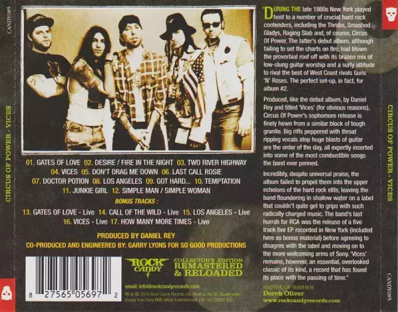 Vices, CD Vices, CD